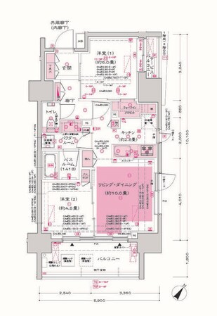 ディームス大井町の物件間取画像